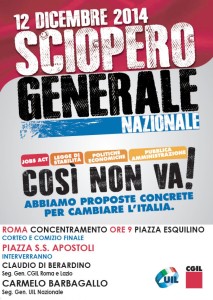 Volantino Sciopero Nazionale 12 Dicembre