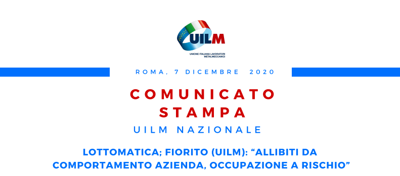 Lottomatica; Fiorito (Uilm): “Allibiti da comportamento azienda, occupazione a rischio”