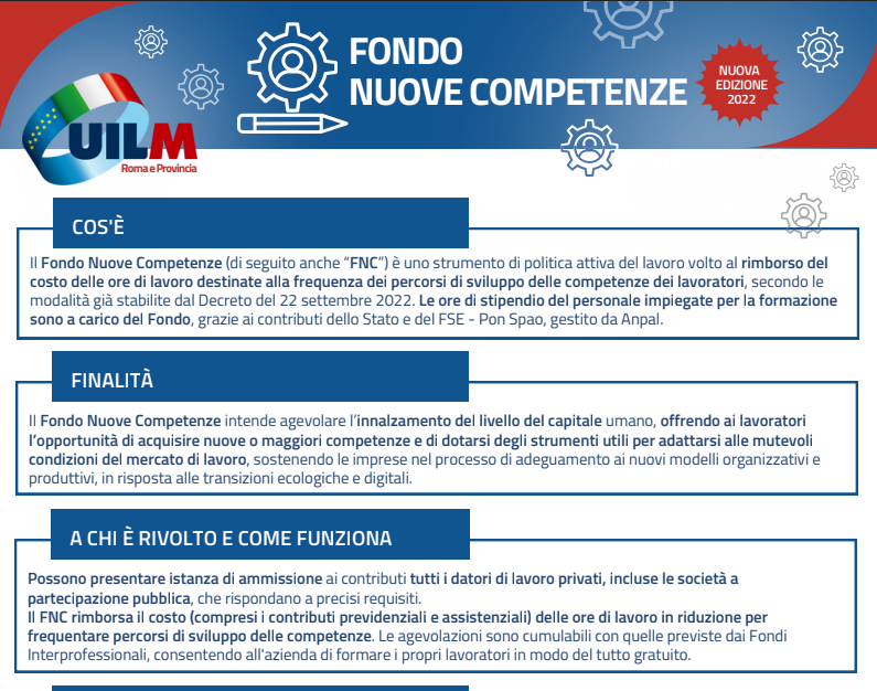 Fondo Nuove Competenze – pubblicato il nuovo Avviso