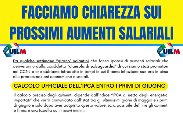 Facciamo chiarezza sui prossimi aumenti salariali