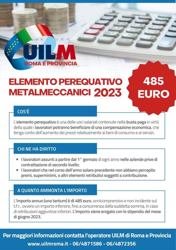 Elemento perequativo metalmeccanici 2023: cos’è, chi ne ha diritto e a quanto ammonta