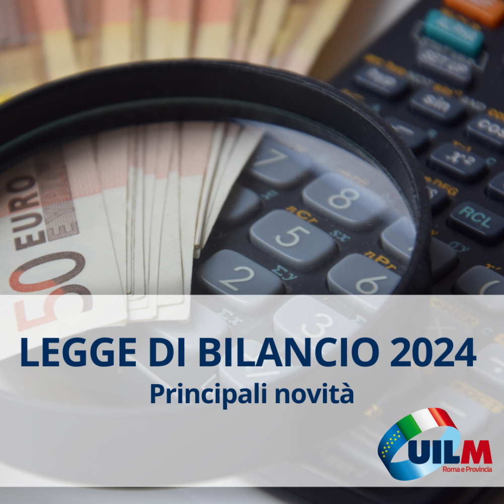 NUOVA LEGGE DI BILANCIO: principali novità