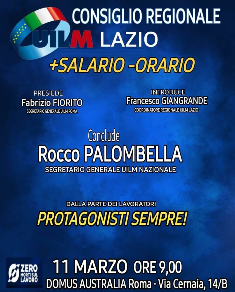 CONSIGLIO REGIONALE UILM LAZIO