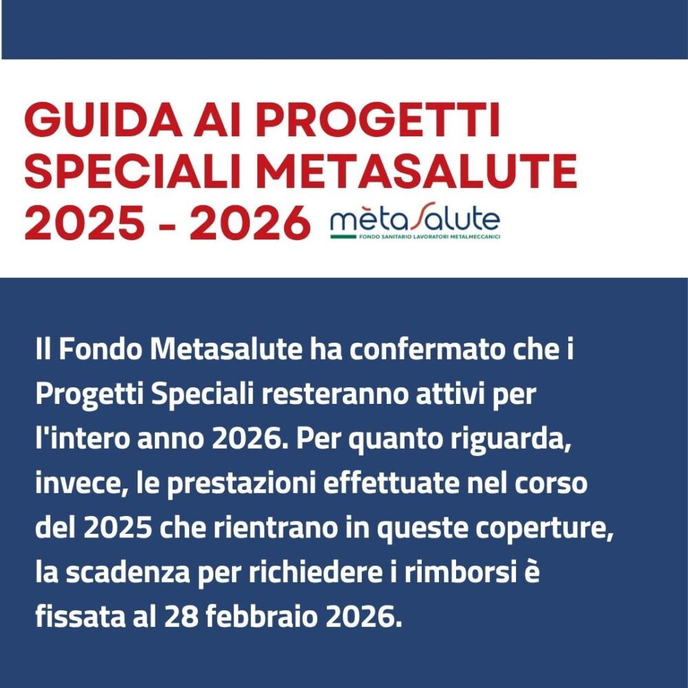 METASALUTE PROGETTI SPECIALI 2026